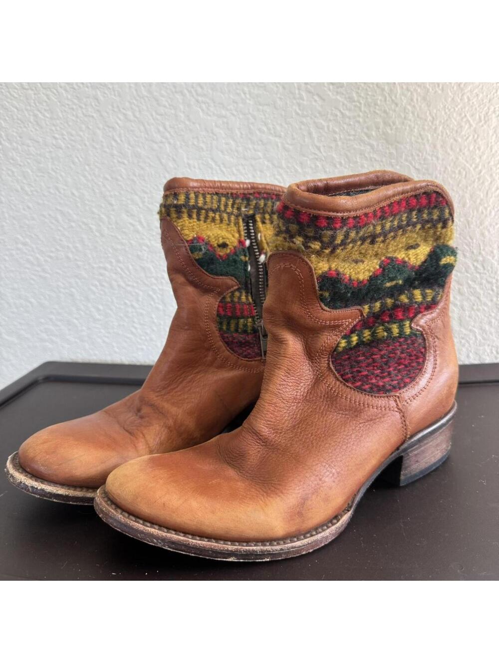 Freebird Cablo Western Leather Southwestern Boots, Size 7